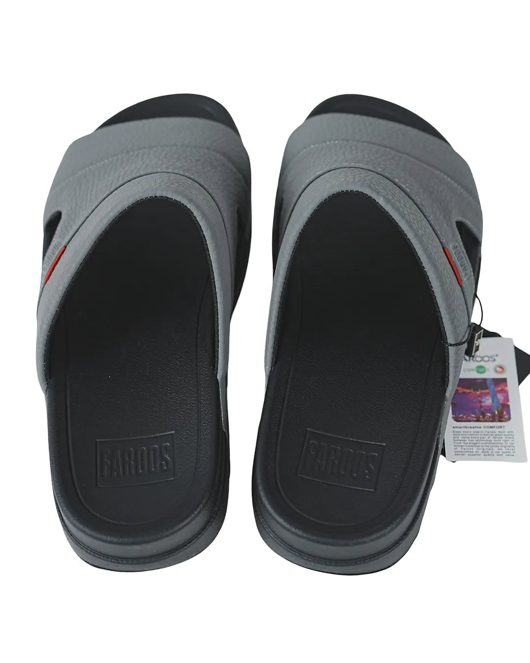 Faroos Premium Coffee Brown Leather-Look Men's Sandals – Lightweight Everyday Footwear