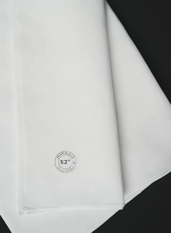 White Medium Hard Ghutra – Classic Arabic Headwear for Men