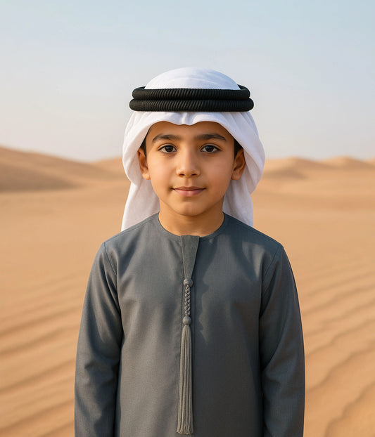 Grey Boys Arabic Kandura