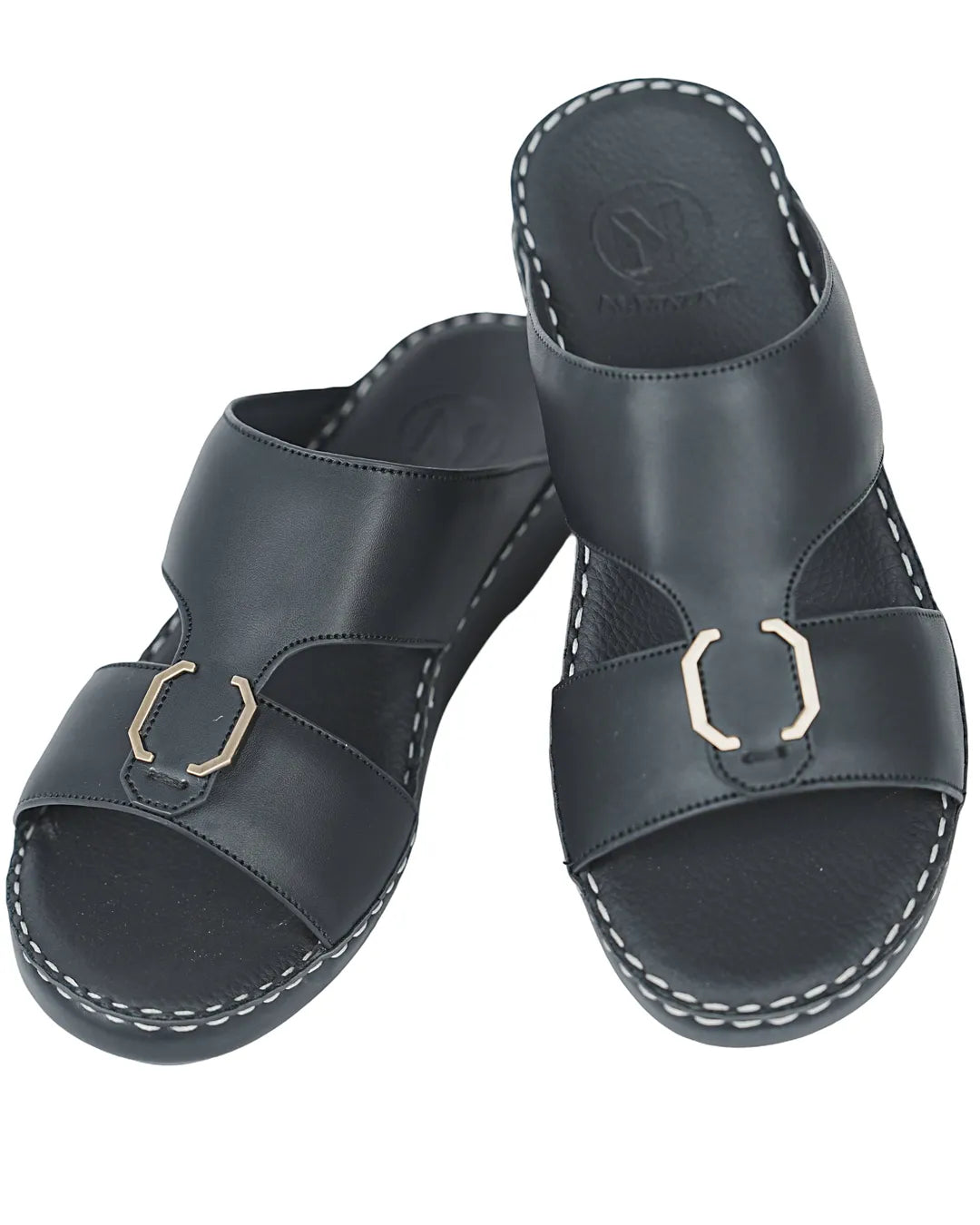 Handmade-Black-Sandal-for-Men-Elegant-Arabic-Design