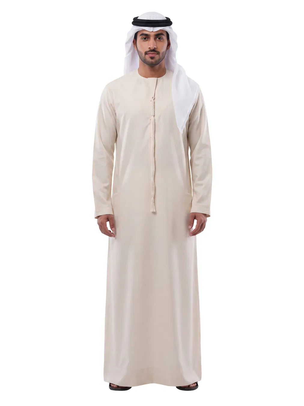 Ivory Cream Emirati Thobe - Reda 1865 Valdilana Exclusive Super 150's Fabric made In Italy 100% Wool