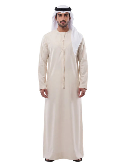 Ivory Cream Emirati Thobe - Reda 1865 Valdilana Exclusive Super 150's Fabric made In Italy 100% Wool