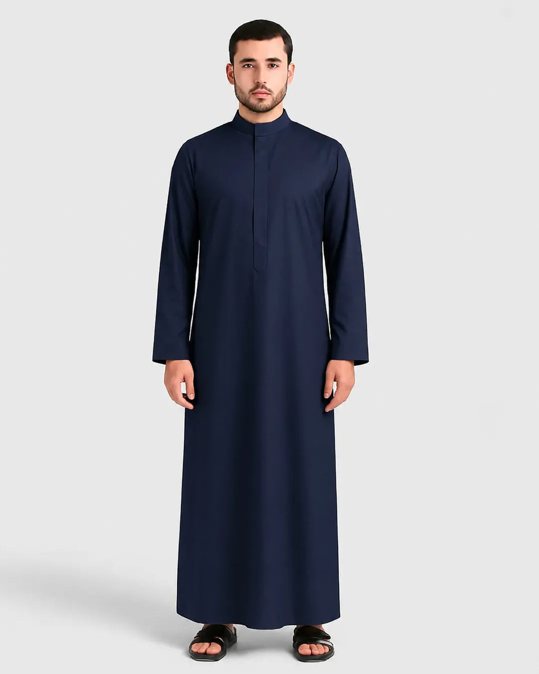Luxury Navy Blue Kuwaiti Thobe – Refined Traditional Wear
