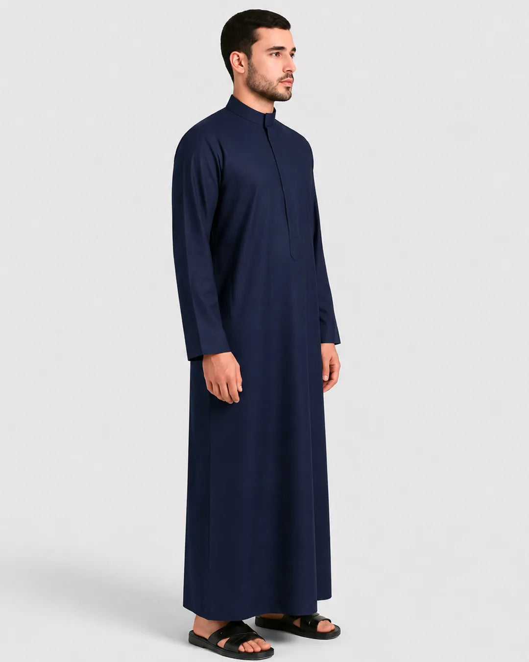 Luxury Navy Blue Kuwaiti Thobe – Refined Traditional Wear