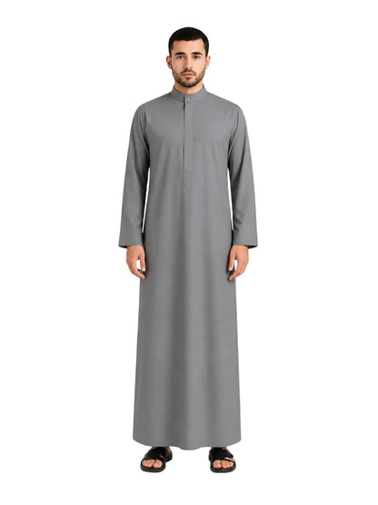 Confidence Starts with the Perfect Grey Kuwaiti Kandura
