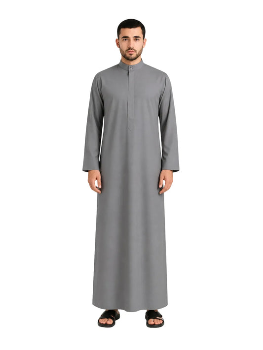 Confidence Starts with the Perfect Grey Kuwaiti Kandura