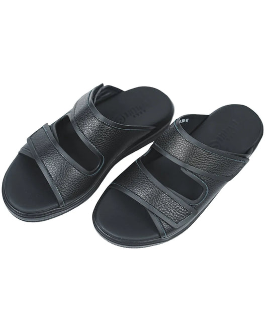 Cavalier Luxury Casual Sandals for Men – Premium Black Slip-On Design
