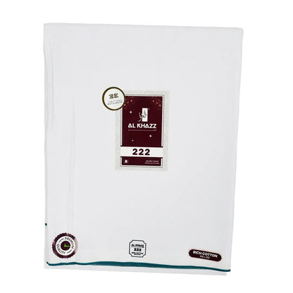 Al Khazz 222 White Wuzar with Color Border Collection – Premium Cotton Wear-UAE