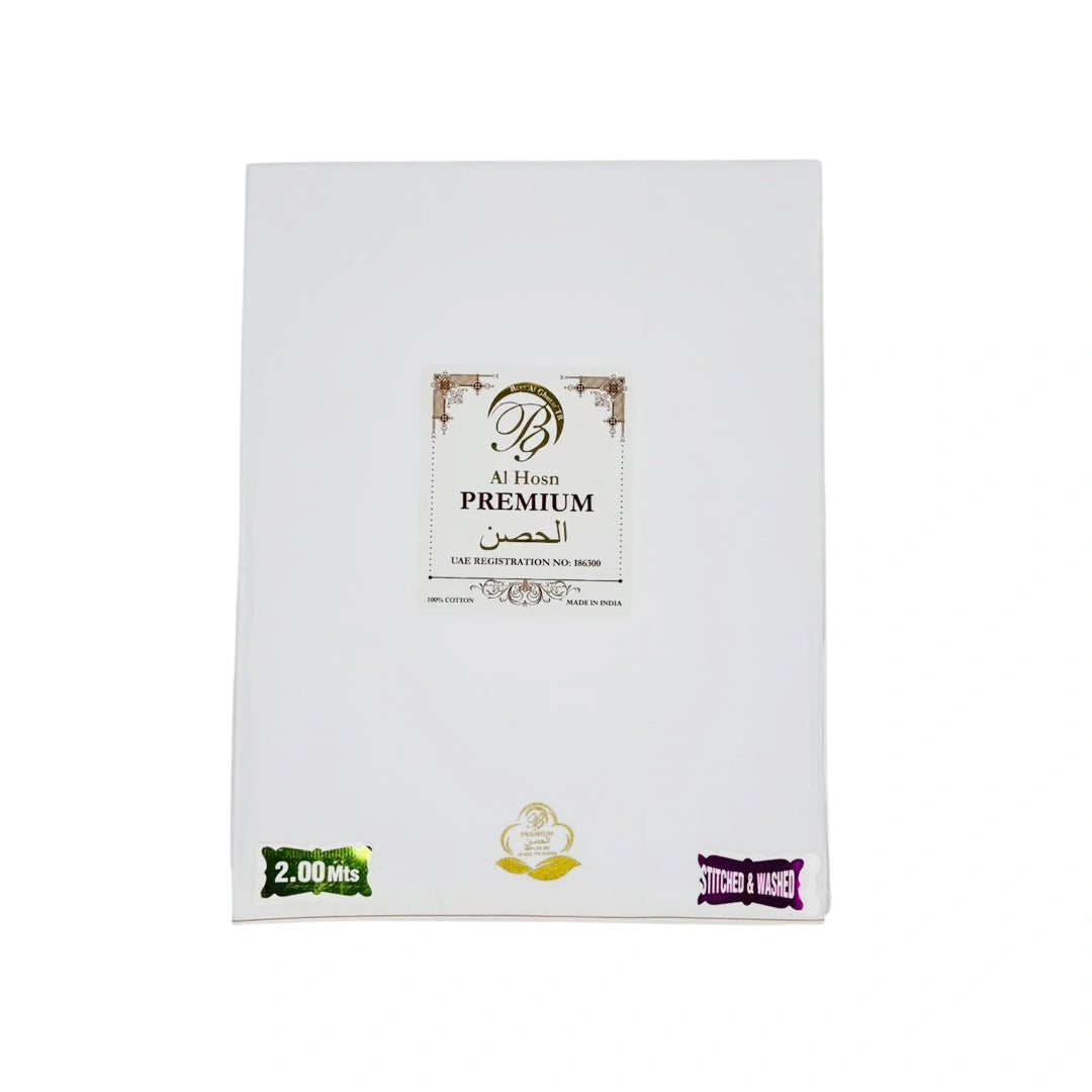 Luxury-White-Wuzar-with-Golden-Border-Stitched-Washed-Comfort-Wear