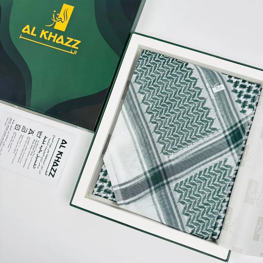 Luxury Green Shemagh Ghutra – Traditional Arabic Headscarf UAE