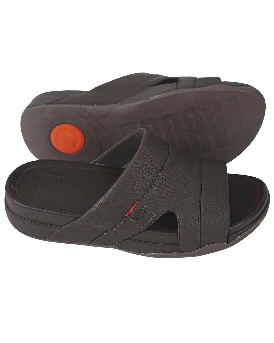 Faroos Premium Coffee Brown Leather-Look Men's Sandals – Lightweight Everyday Footwear