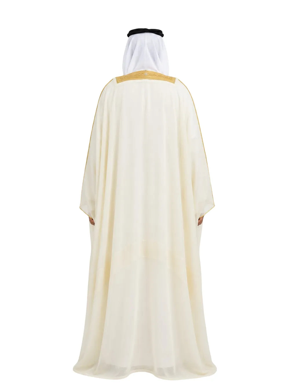 Noble  Light Cream Bisht with Gold Embroidery
