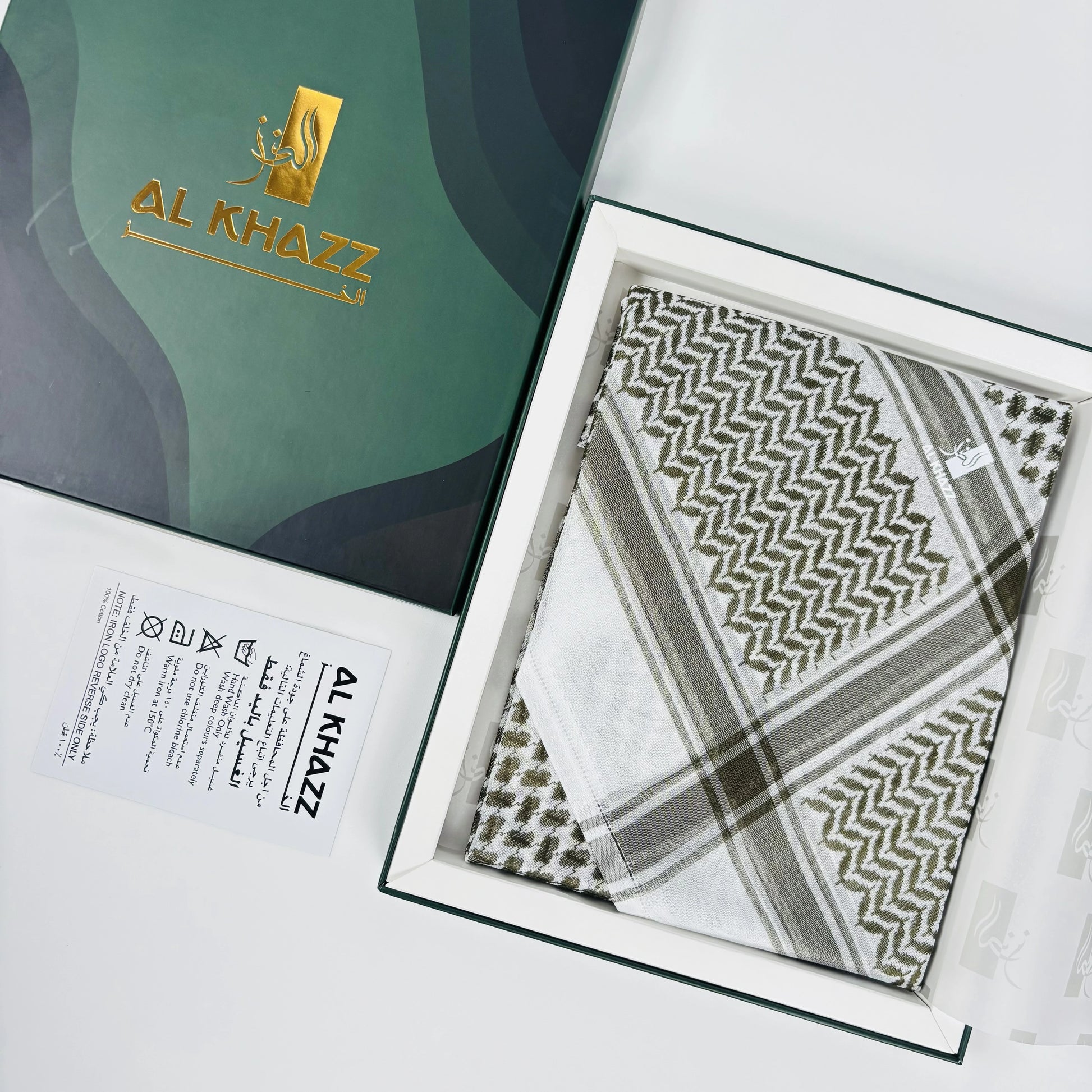 Olive-White-Shemagh