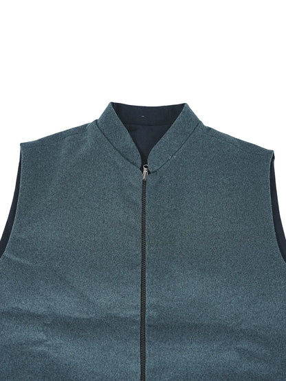 PREMIUM STEEL BLUE SLEEVELESS WINTER JACKET WITH ZIP