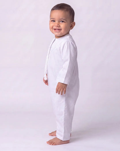 Premium Baby Kandura Romper – 100% Japanese Fabric | Soft, Breathable & Gentle on Baby's Skin