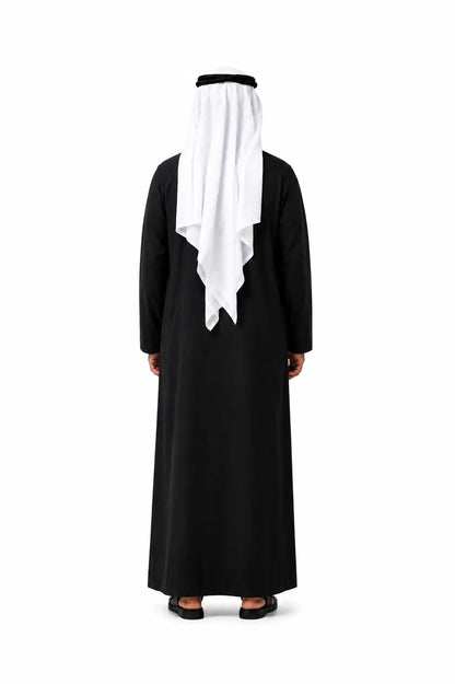 Black Kandura for Men – Emirati Style Thobe