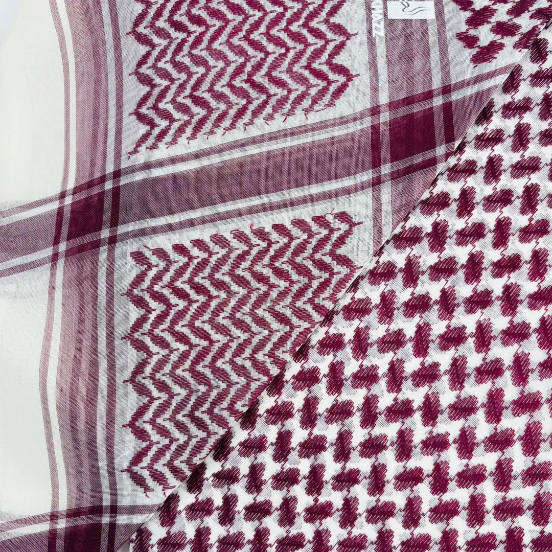 Premium-Deep-Maroon-Shemagh-Classic-style