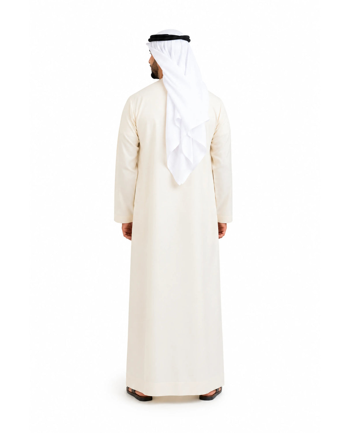 Premium Light Cream Emirati Kandura for Men | Traditional UAE Thobe