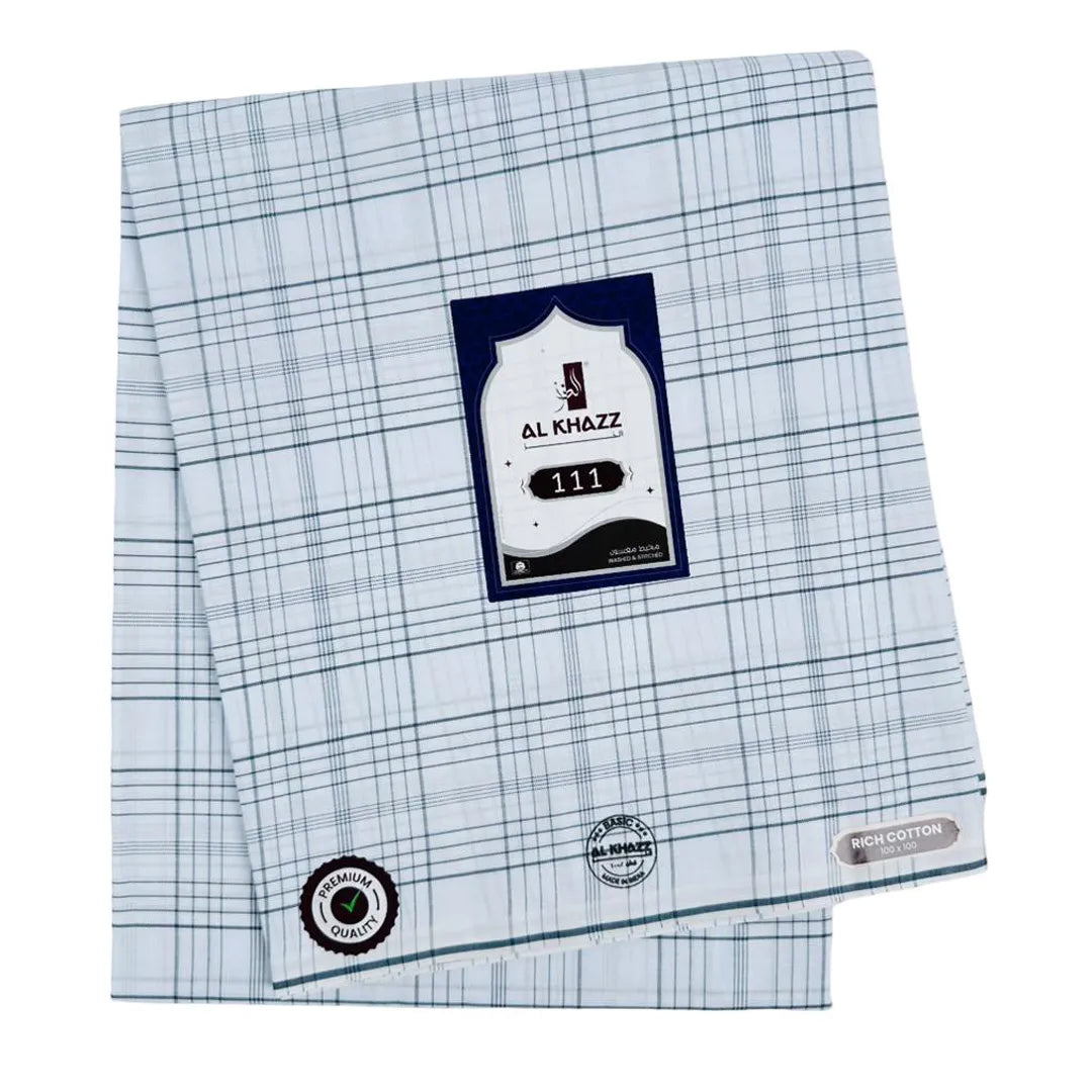 Premium-gray-Checked-Wuzar-for-Men-Soft-Cotton-by-Al-Khazz-111-gcc