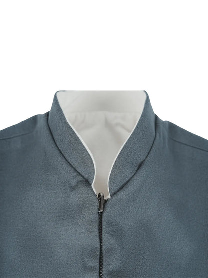 STEEL GREY WINTER JACKET WITH ZIP