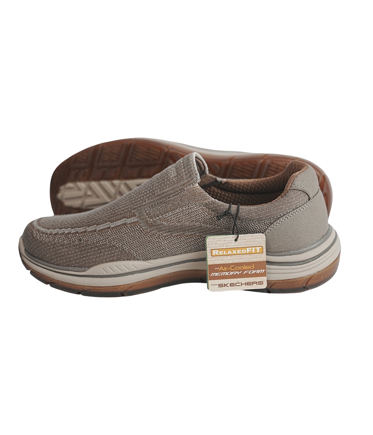 Skechers Relaxed Fit Taupe Slip-On Shoes