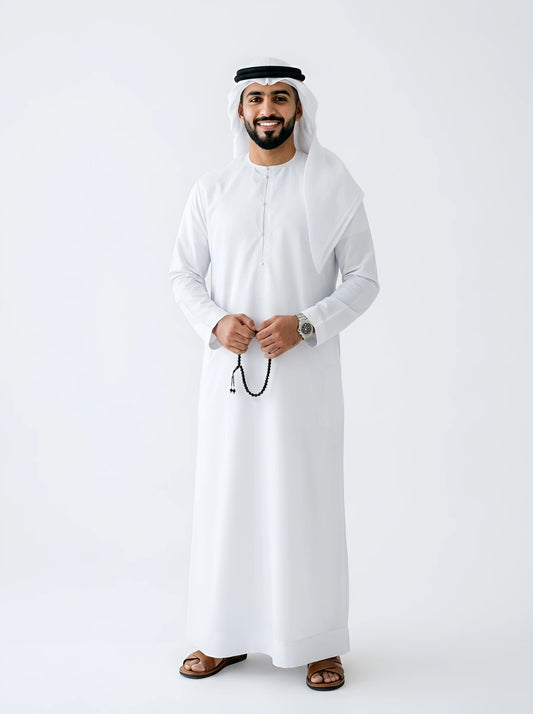 High-Quality Pure White Kandura Fabric – Toyobo, Shikibo & Al Fakher