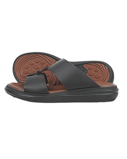 Stylish-Black-Sandal-for-Men-Premium-Brown-Cushion-Comfort-uae-classic-new