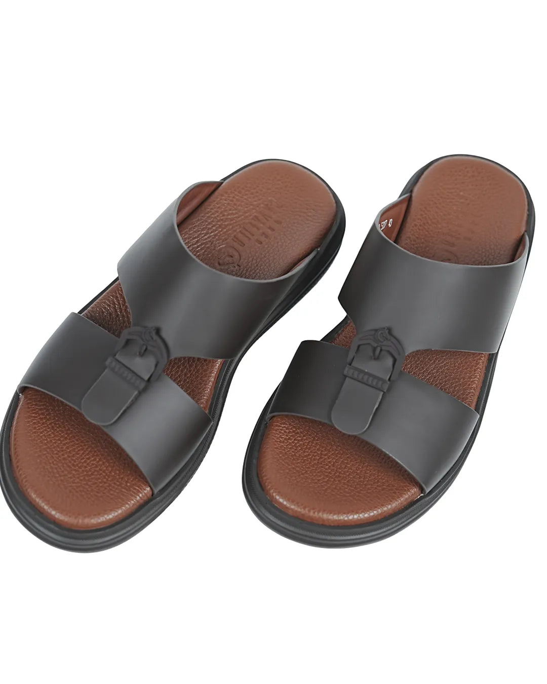 Stylish-Black-Sandal-for-Men-Premium-Brown-Cushion-Comfort-uae-classic