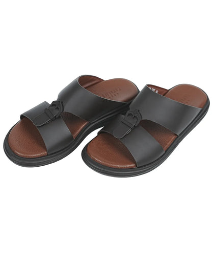 Stylish-Black-Sandal-for-Men-Premium-Brown-Cushion-Comfort-uae