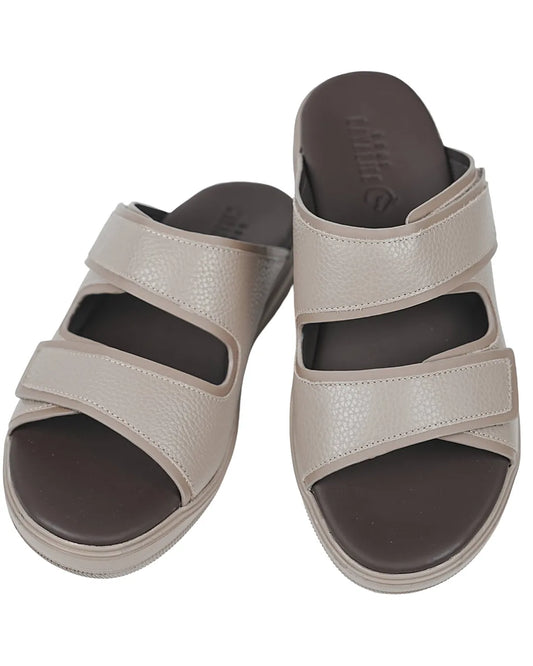 Cavalier Stylish Beige Comfort Slide Sandal
