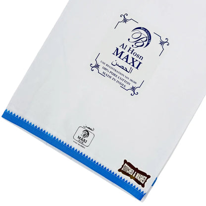 Traditiona-White-Wuzar-with-Royal-Blue-Border-gcc