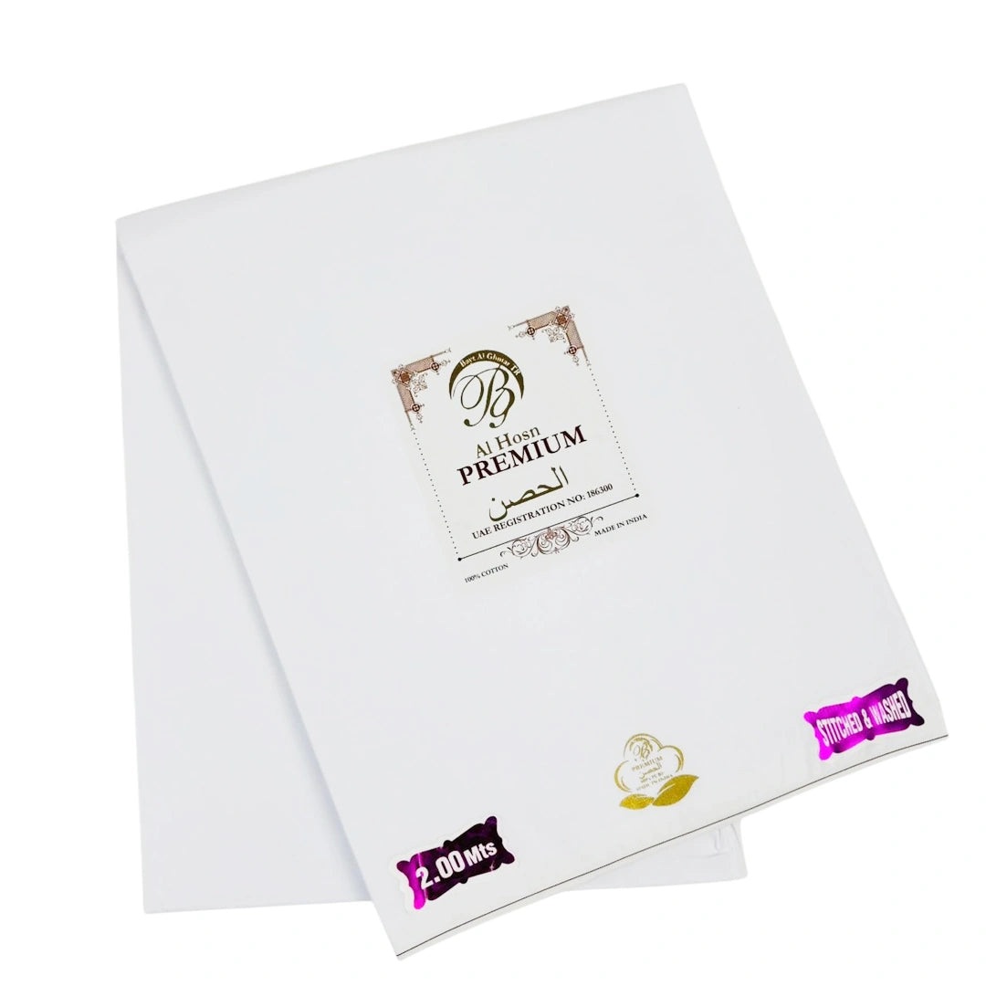 Traditional-White-Wuzar-With-Fine-Maroon-Side-Border-Ready-Stitched-uae-best