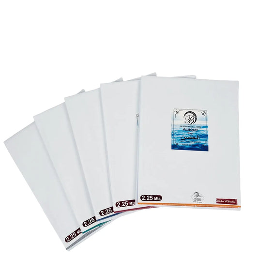 Al Hosn Sky White Wuzar – Elegant Border Line Collection UAE