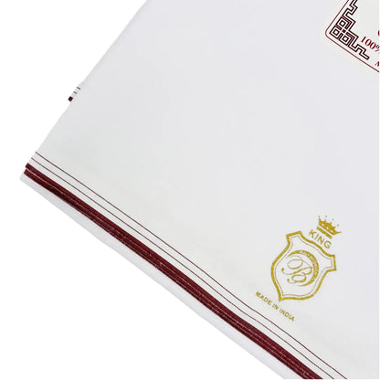 AL Hosn King Wuzar with color borders  – Stitched & Washed Luxury Lungi UAE
