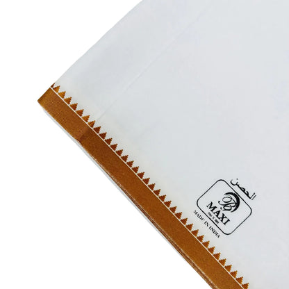 Traditional-White-Wuzar-with-Golden-Brown-Side-Border-UAE