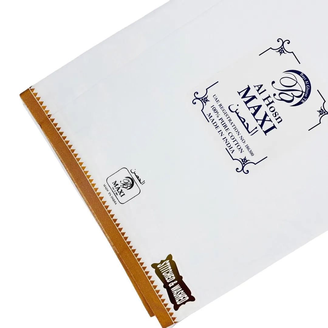 Traditional-White-Wuzar-with-Golden-Brown-Side-Border-gcc