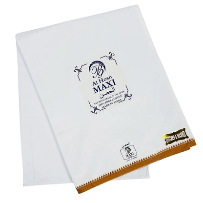 Traditional-White-Wuzar-with-Golden-Brown-Side-Border-new