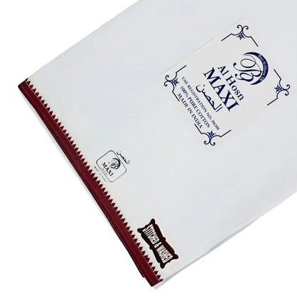 White-Cotton-Wuzar-with-Rich-Maroon-Border-Premium-Gulf-gcc