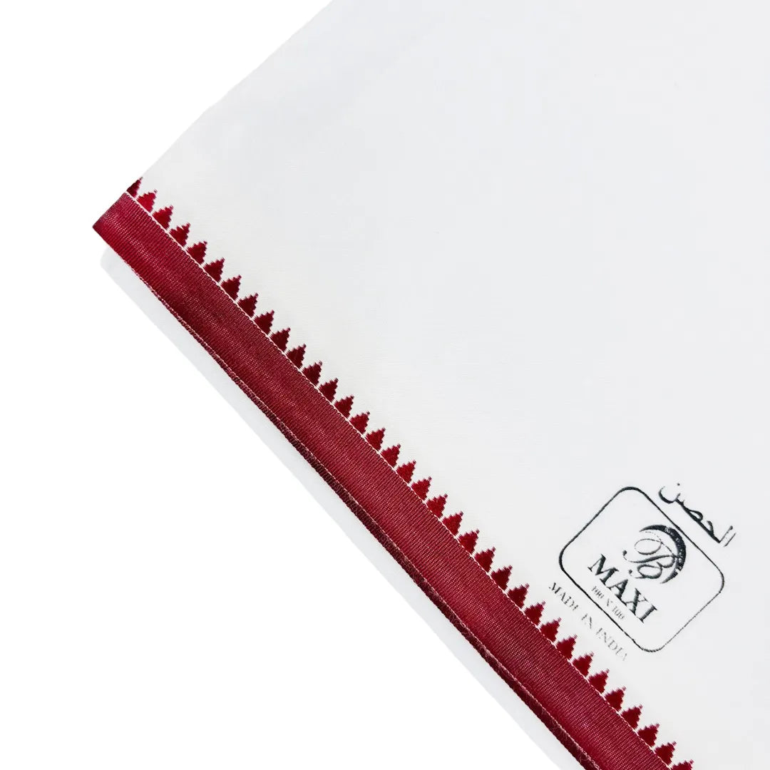 White-Cotton-Wuzar-with-Rich-Maroon-Border-Premium-gcc