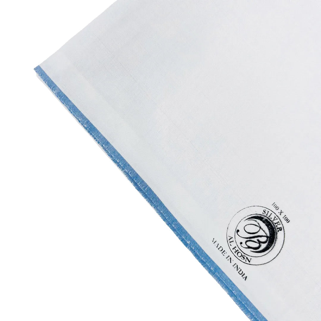 Al Hosn Silver Premium Wuzar Collection – Elegant Color Border Cotton Lungi