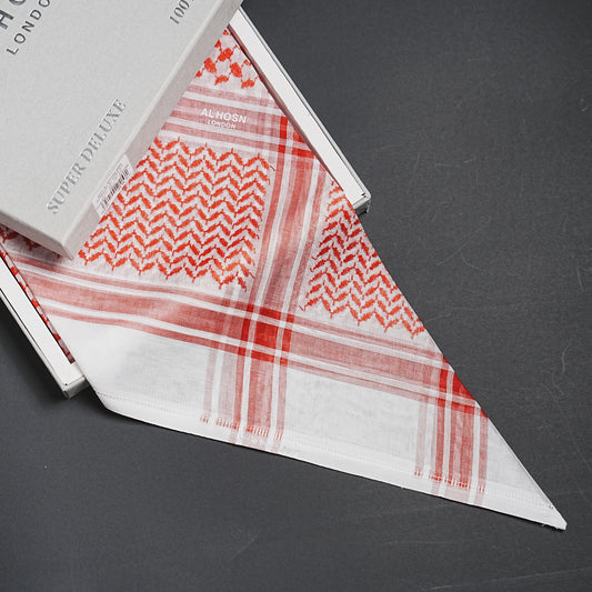 arabic headscarf red pattern