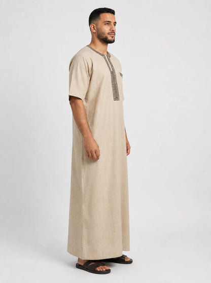 Al Khazz Classic Half Sleeve Jalabiya – Effortless Everyday Elegance