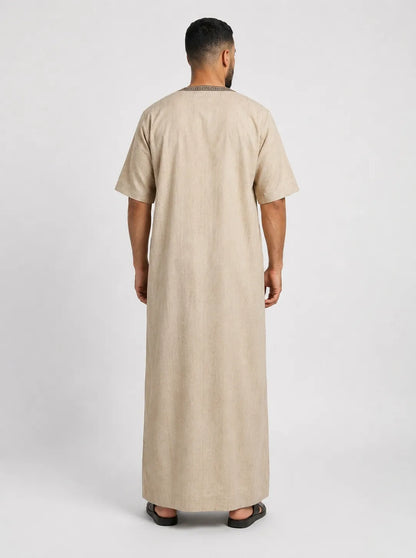 Al Khazz Classic Half Sleeve Jalabiya – Effortless Everyday Elegance
