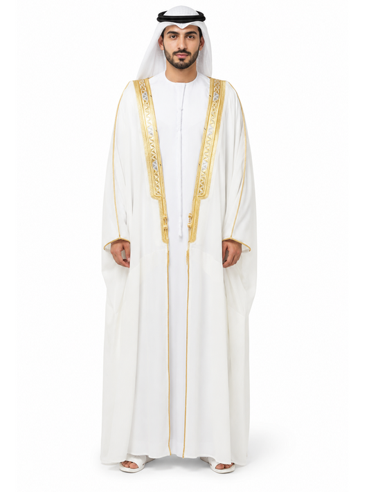 White Bisht – Emirati Cloak for Men UAE
